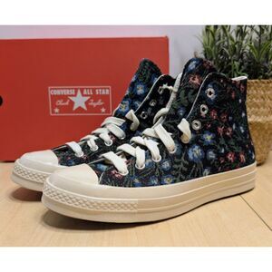 Converse Chuck 70 Black Floral Tapestry High Top Sneakers Women's 10 NIB